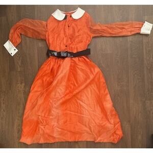 California Calliope Vintage 70s Sailor Collared Silk Polka Dot Fit Flare XS - S